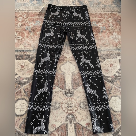 Goldsheep Girls Holiday Christmas Reindeer Leggings XL - Picture 3 of 4